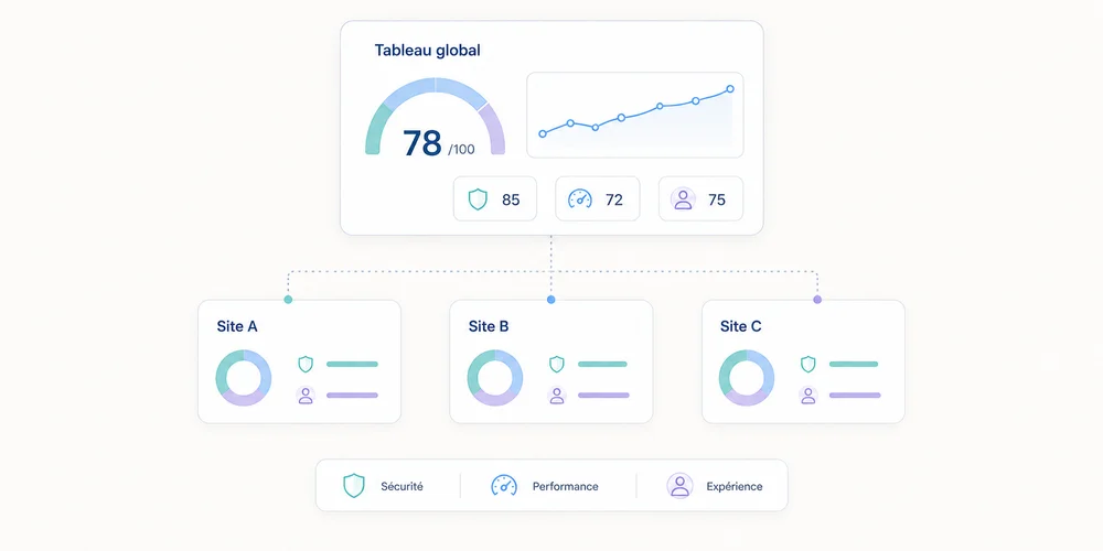 Tableau de bord multi-sites : suivre 5, 10 ou 30 sites sans perdre la lisibilité